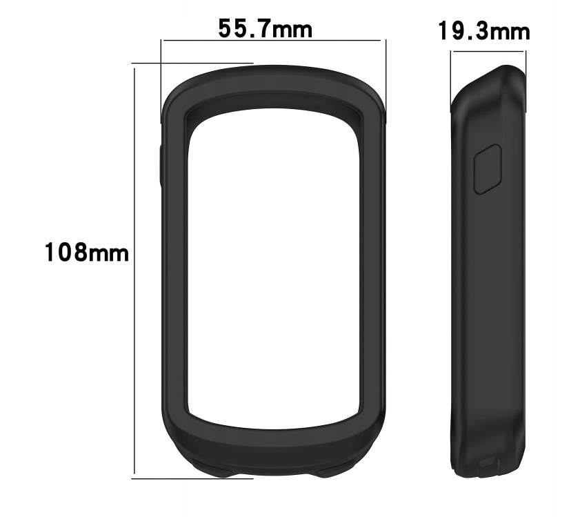 Silikoninis dėklas + GRŪDINTAS STIKLAS, skirtas GARMIN Edge Explore 2 BLACK