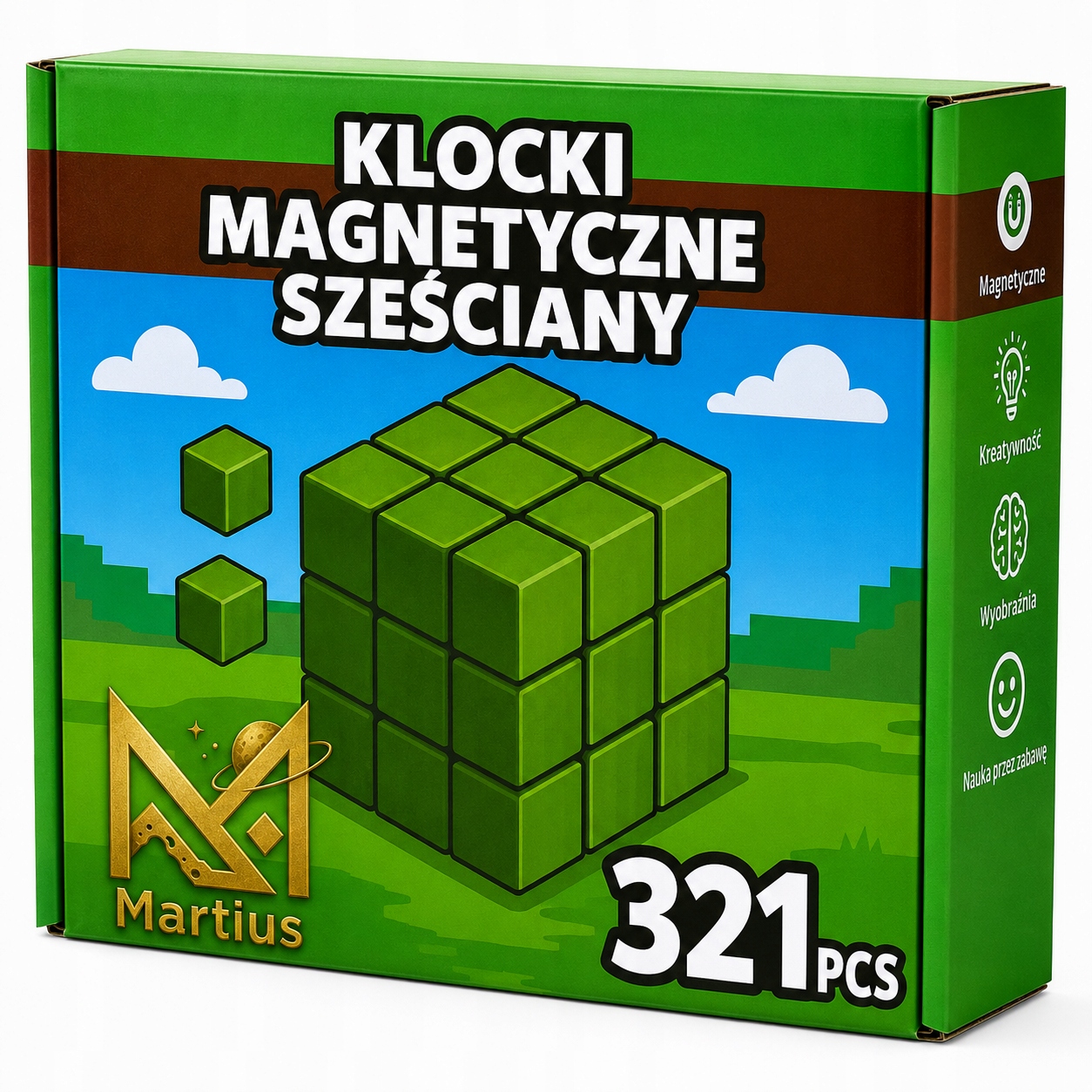 Martius magnetiniai klociai 321 elementų