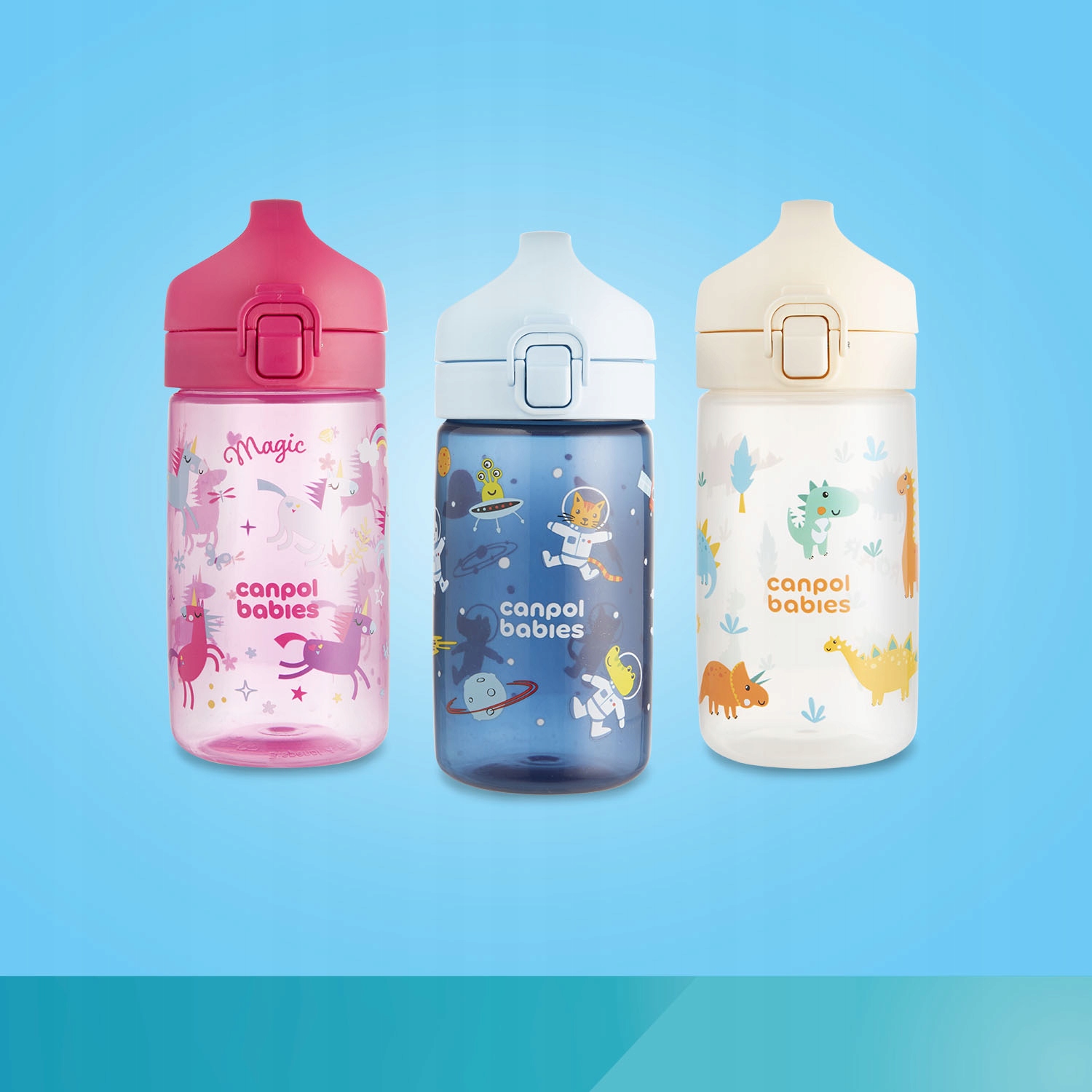 Canpol babies Junior butelis 400 ml, mėlynas
