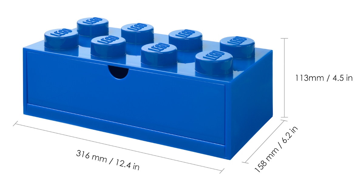 LEGO klocinių dėžutė 8 mėlyna darbastalio