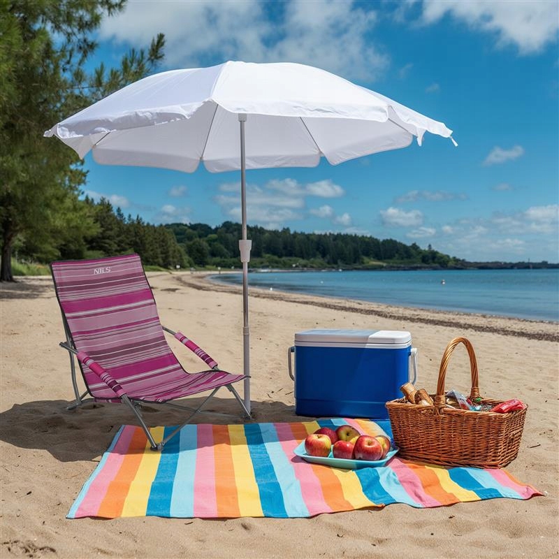 Leżak Turystyczny Krzesło Składane Plażowe Ogrodowe Fotel Z Pokrowcem