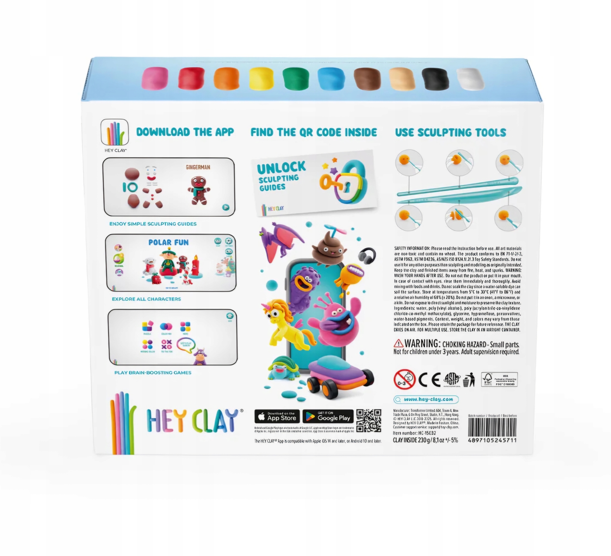 TM Toys Hey Clay Bluey ir draugai rinkinys