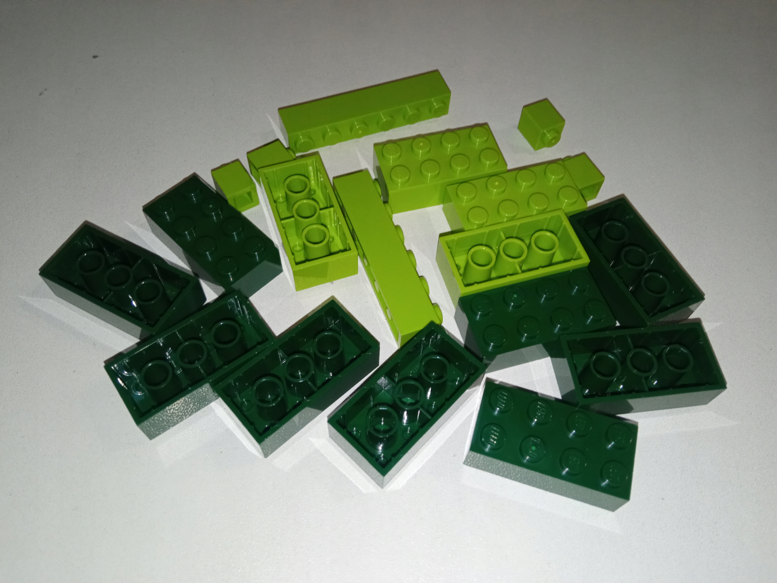 LEGO mix statybinės kaladėlės žalios