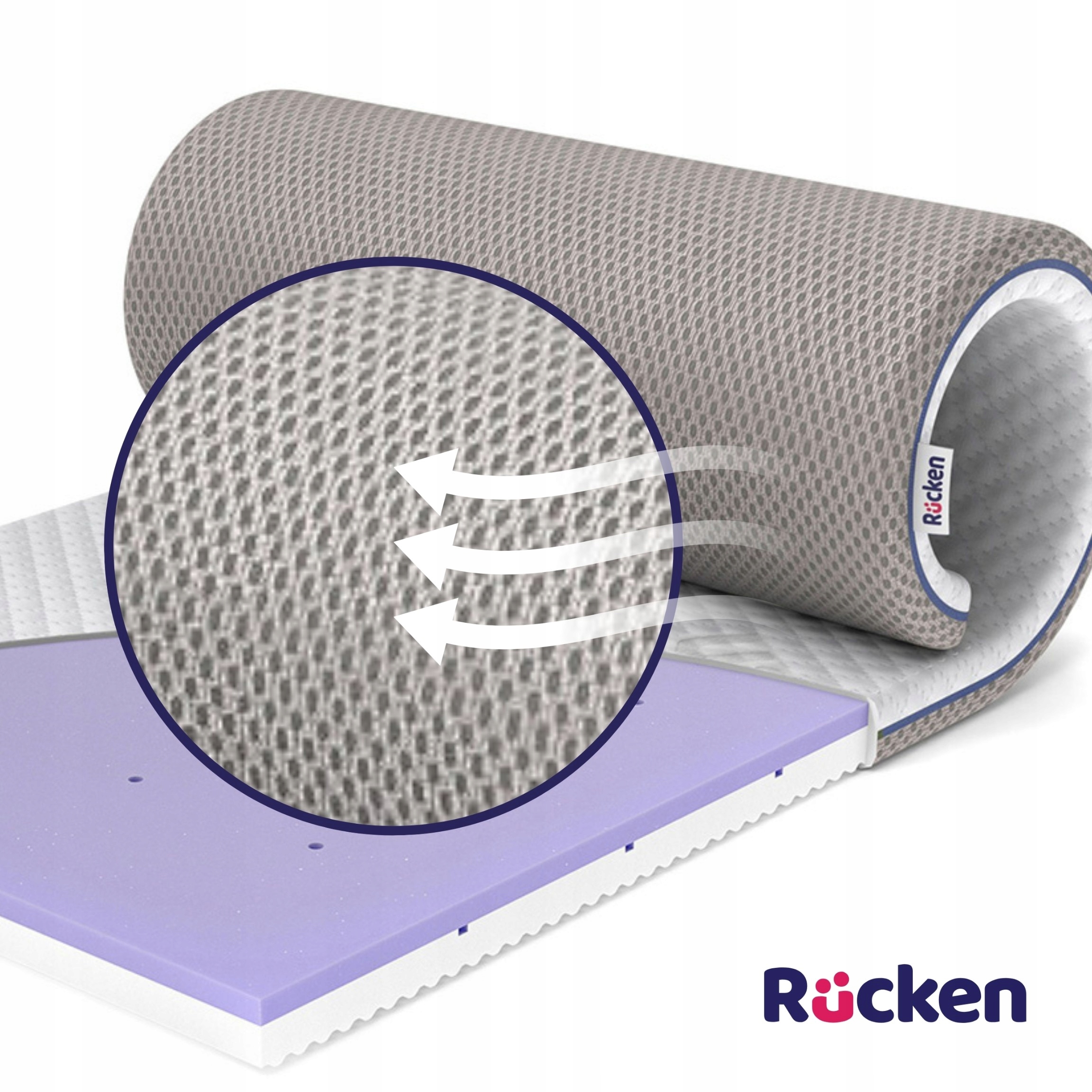 Rucken 120x60 antibakterinis putplasčio čiužinys