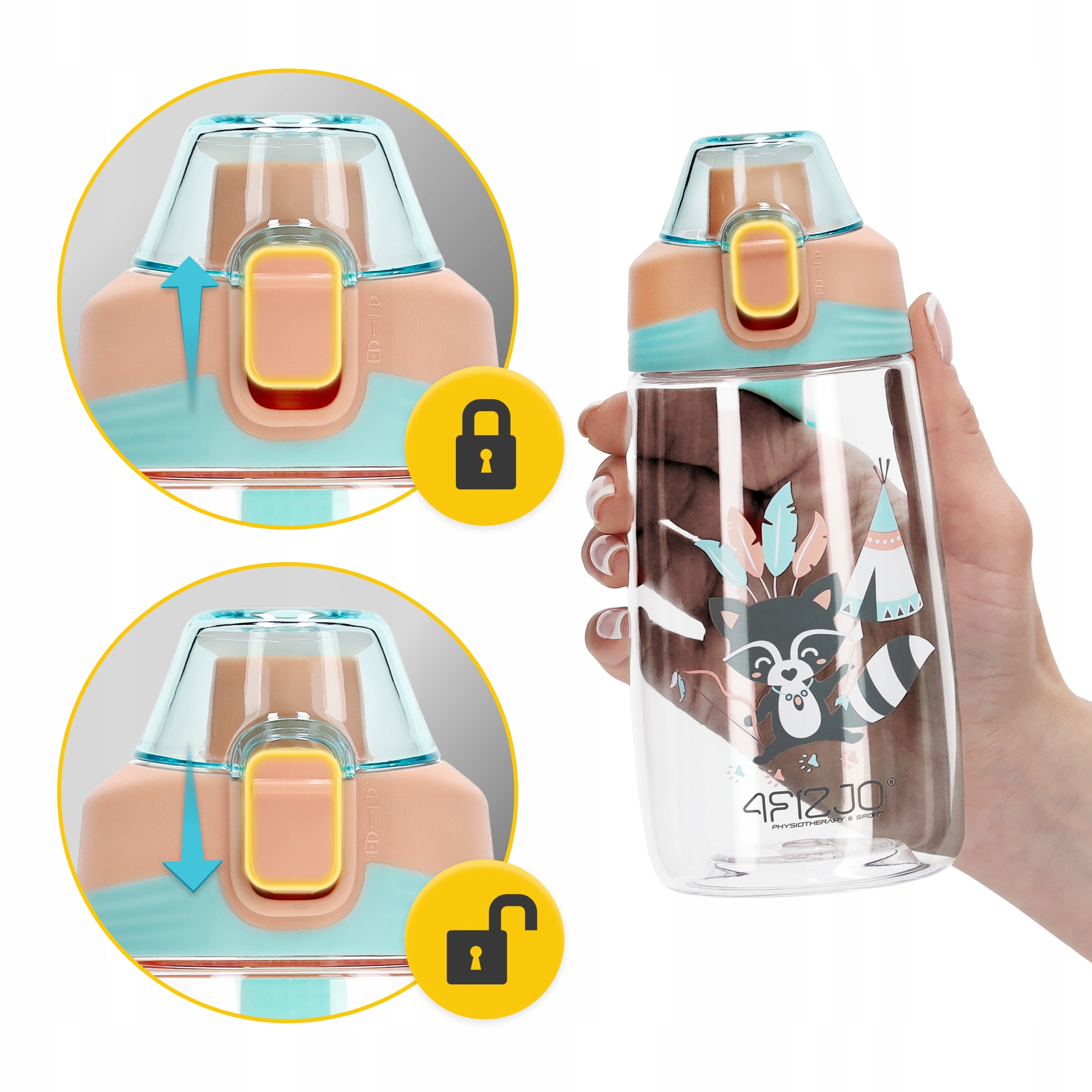 4FIZJO sportinė butelka vaikui Tritan 500 ml