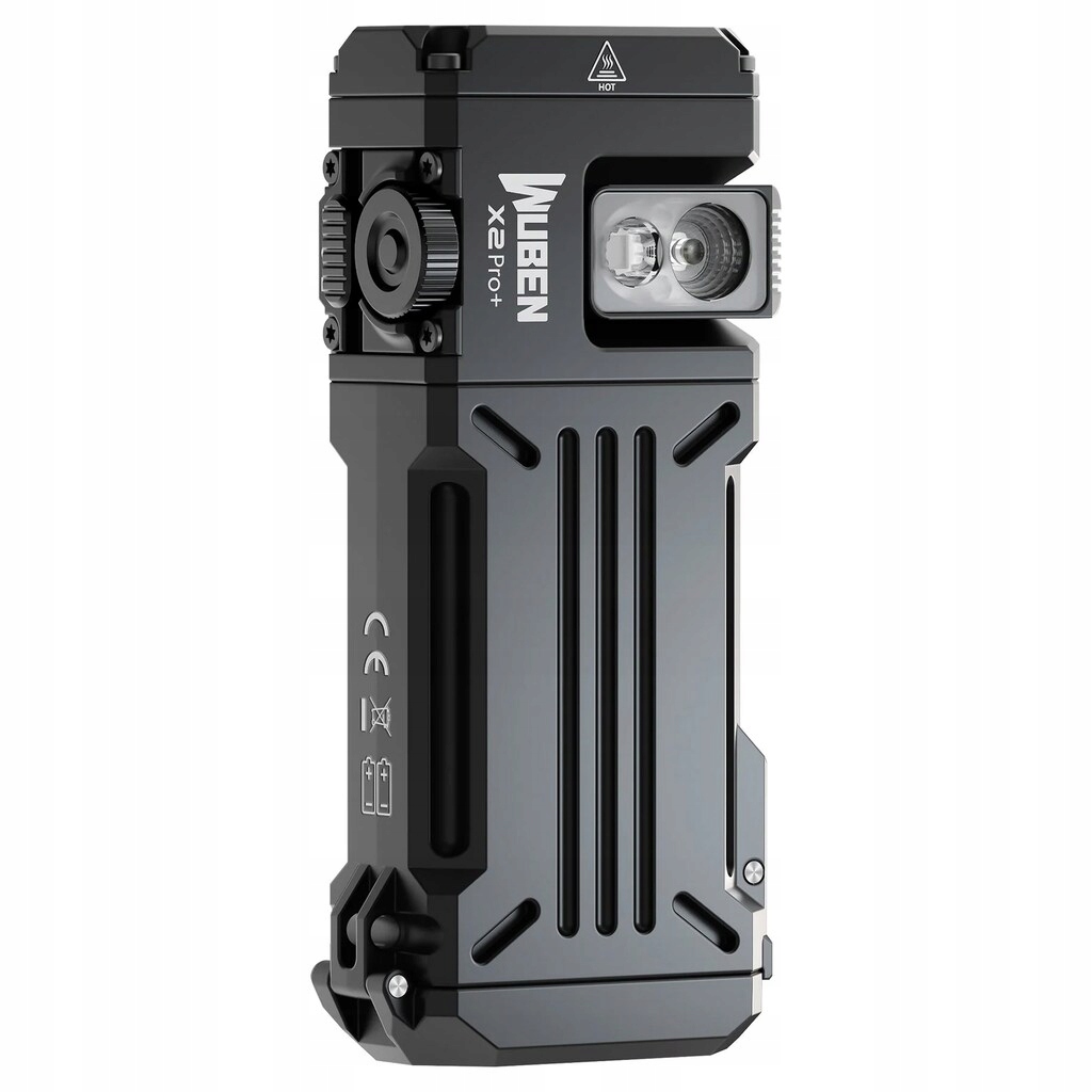 Wuben X2 Pro+ Black kompaktiškas EDC įkraunamas žibintuvėlis – 1500 liumenų