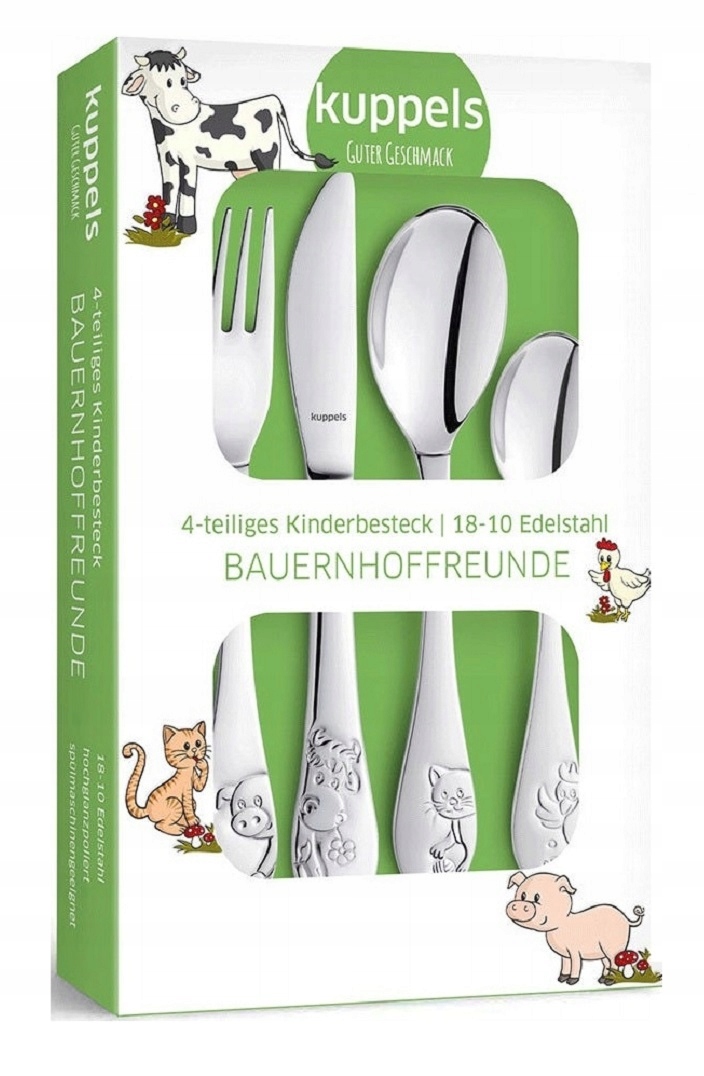 Amefa 4 šaukštų komplektas vaikams Farm Friends