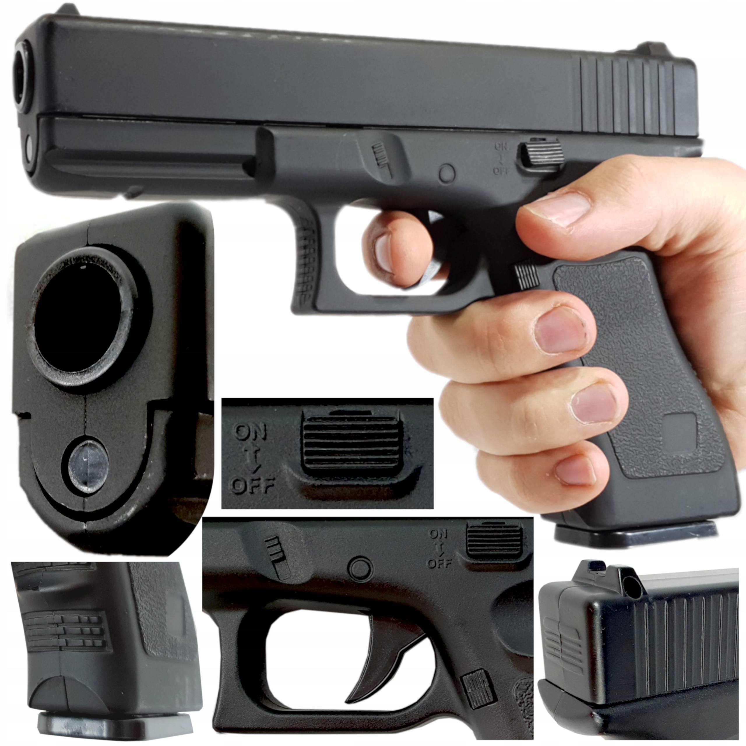 METALINIS BB GUN GUN GLOCK 17 BLACK ASG DIDŽIOJO IMITACINĖS GINKO KOPIJA