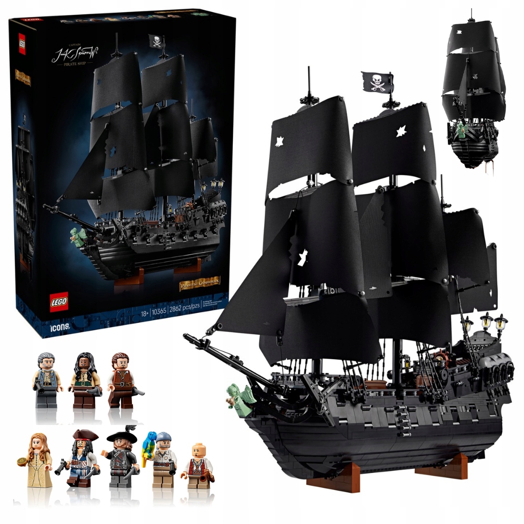 LEGO 10365 ICONS – kapitono Džeko Žvirblio piratų laivo modelis