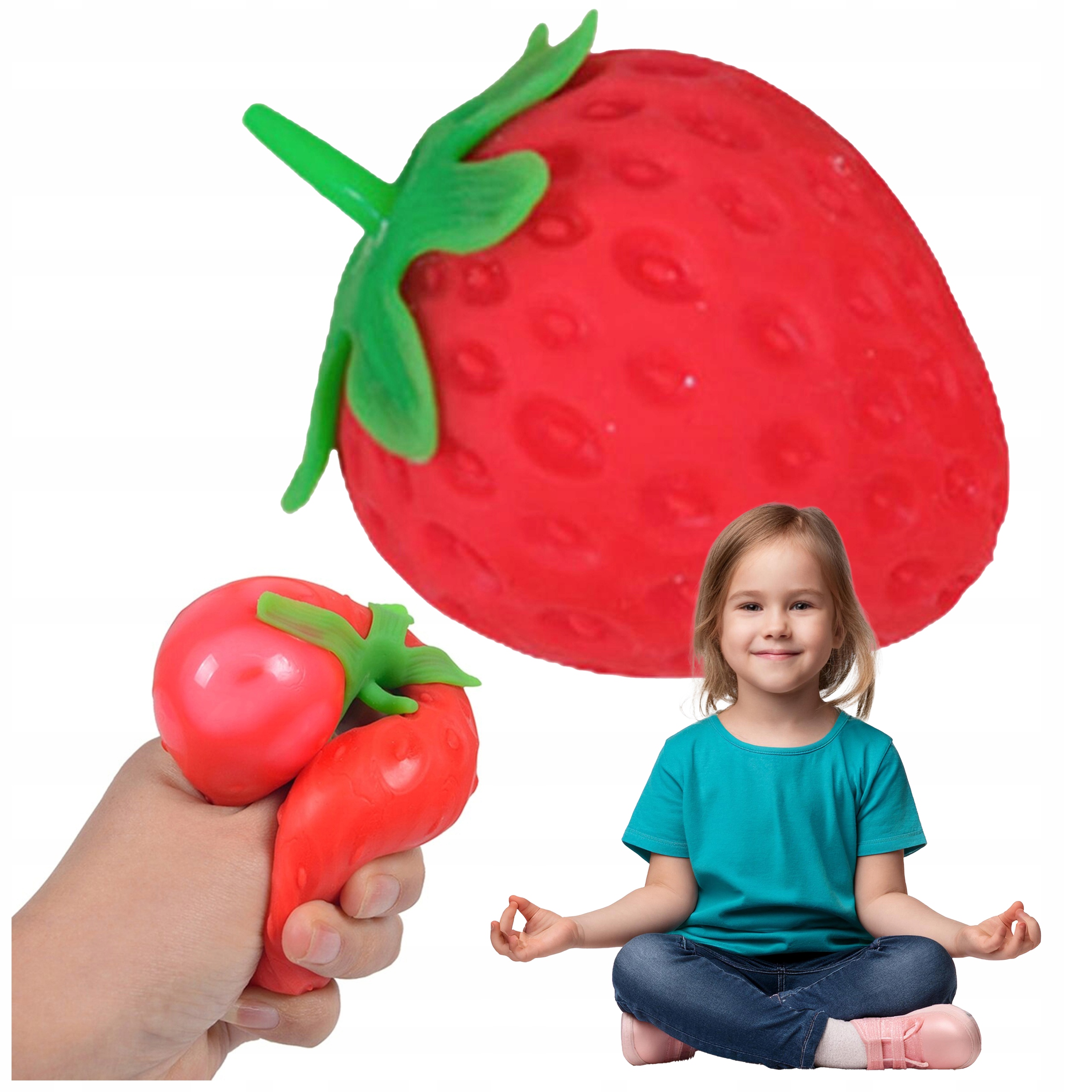 BRAKŽIŲ MINKŠTI VAISIAI, SKIRTI SMASH anti-streso įtaisas SQUISHY GRA