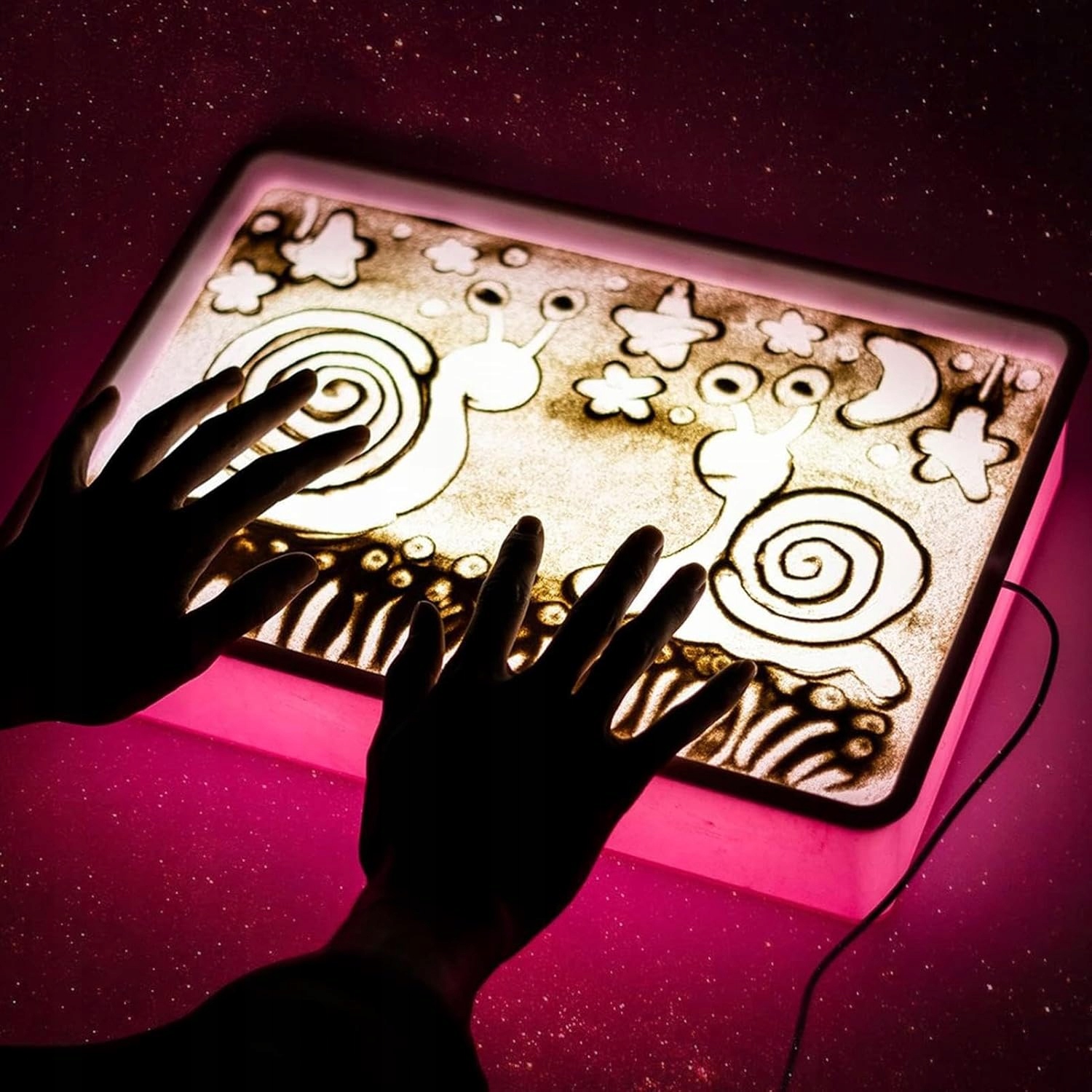 Smėlio piešinio rinkinys su 7 LED