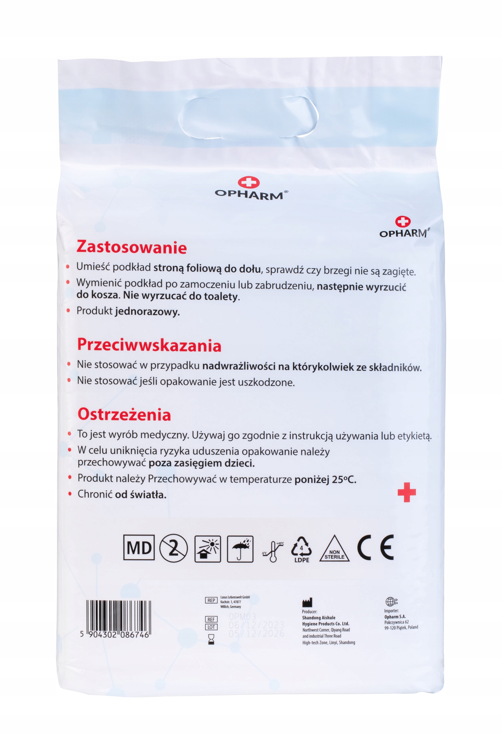 SUgeriantys HIGIENINIAI Įklotai 90X60 10 vnt. STRONG OPHARM PL