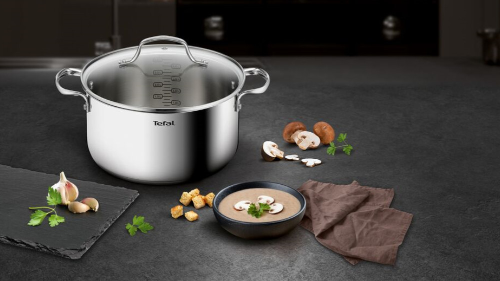 Puodas su dangteliu TEFAL Infinite 20 cm 3,1 L INDUKCIJA nerūdijančio plieno