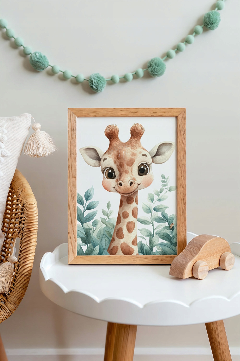 Safari vaikų kambario plakatai 30x40 cm Gyvūnai Rinkinys 3 vnt.