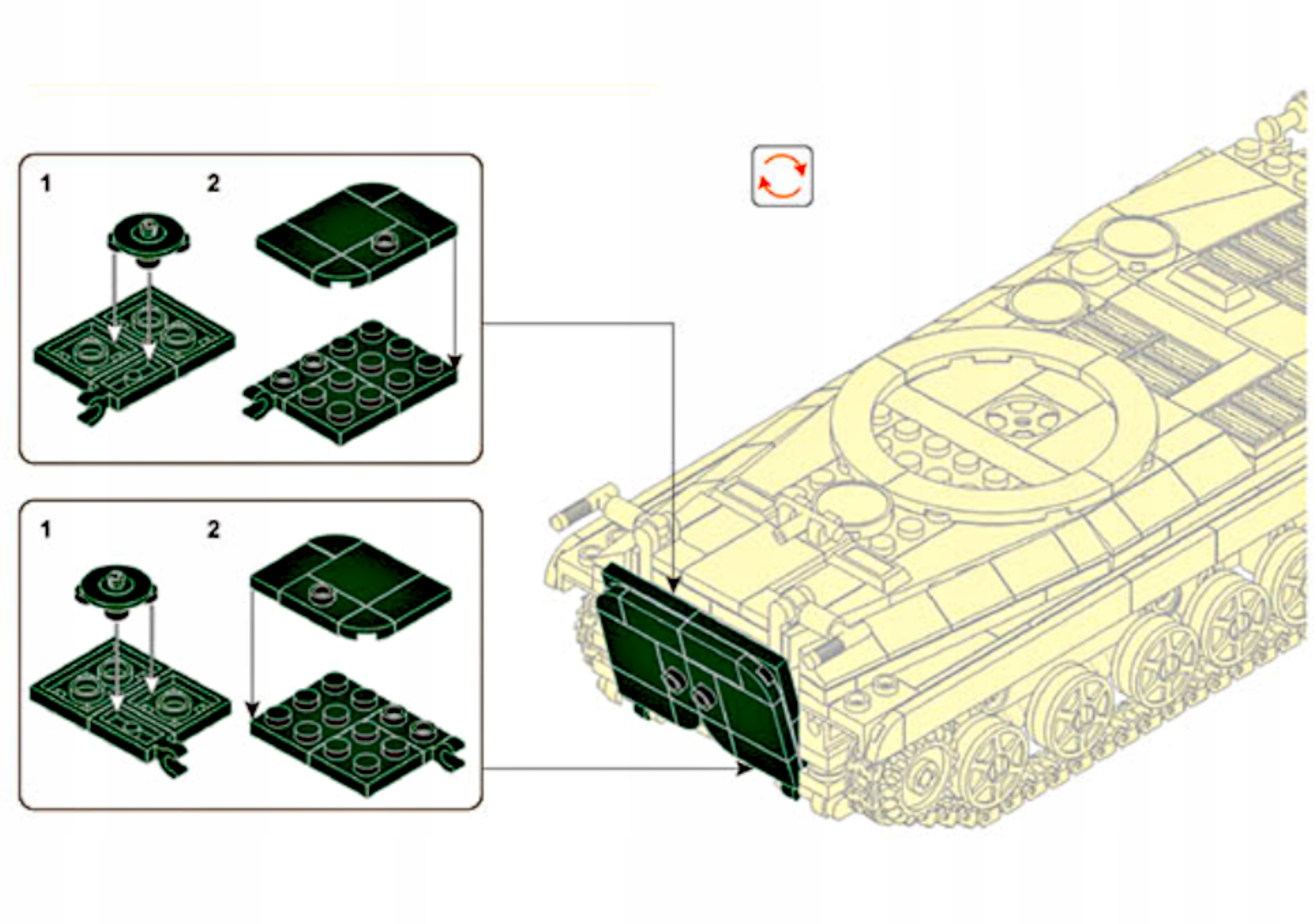 Sluban konstruktoriniai klockai tankas BWP-2MS