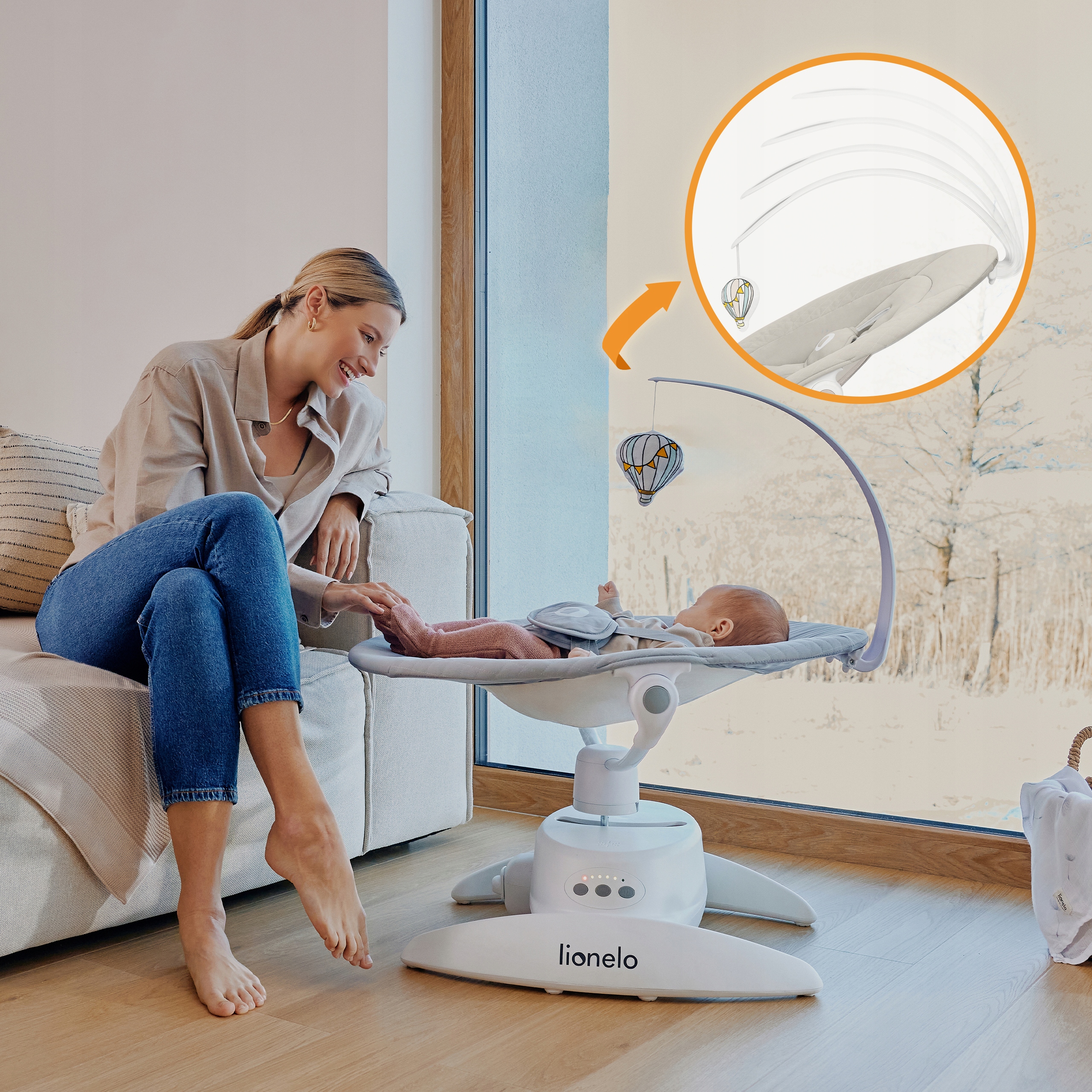 Lionelo Iris elektrinė supama-gulėjimo pakliūnė 0-9 kg