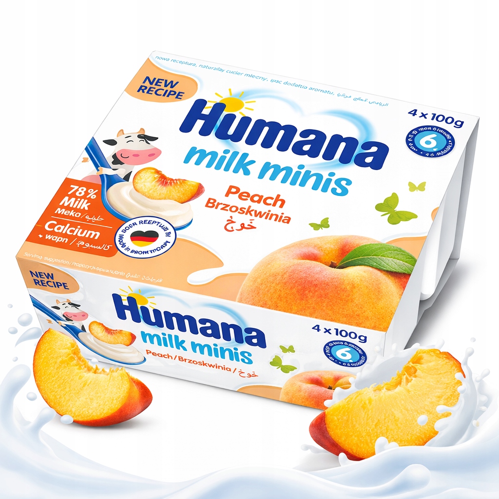 Humana braškių deserai nuo 6 mėn 4x100 g