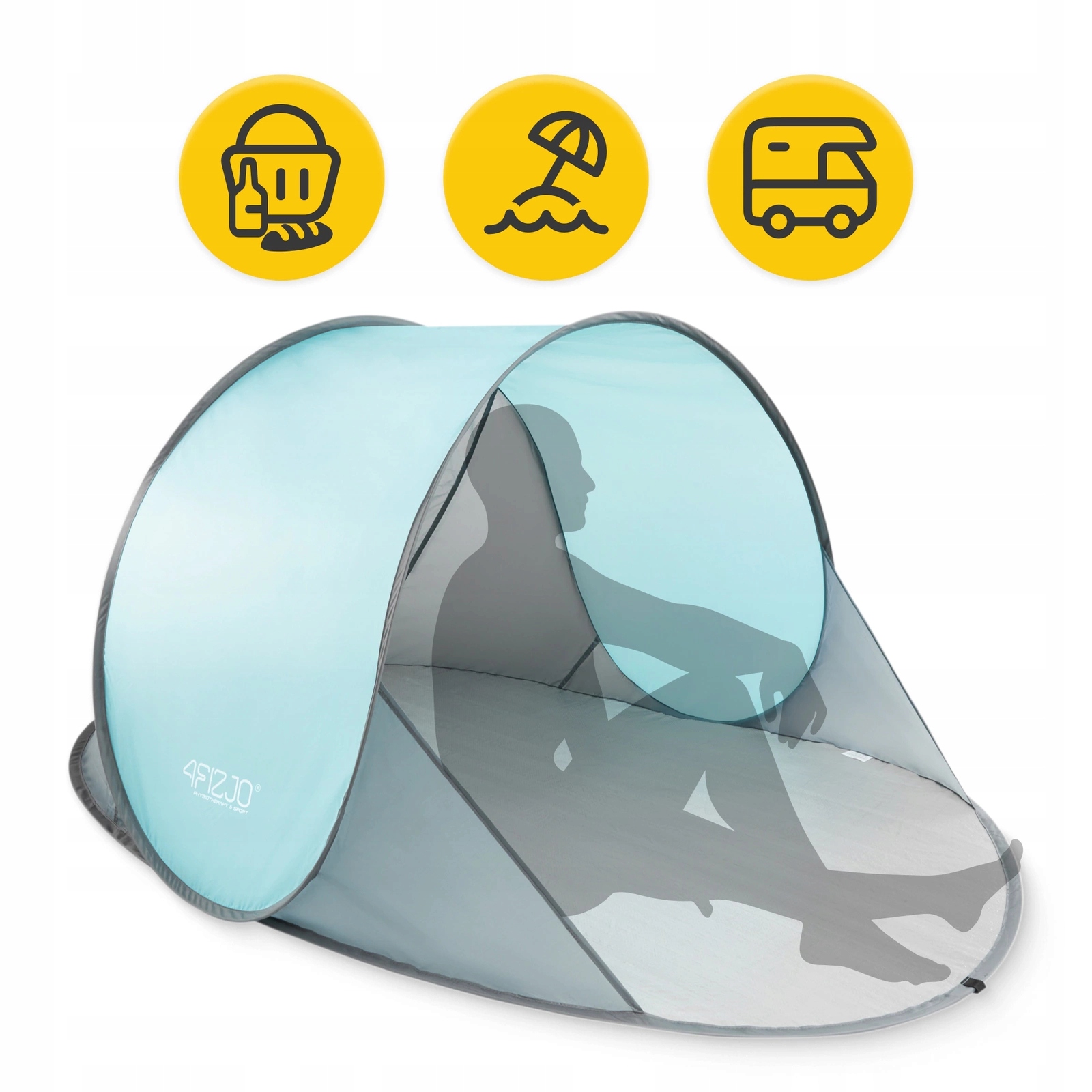 BEACH TENT NEŠIMAS EKRANAS PAPLŪDŽIO SODO APSAUGINIUI 200 CM