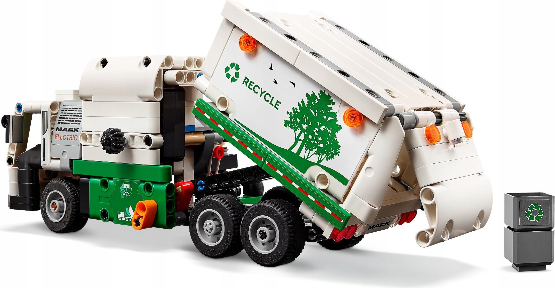LEGO 42167 TECHNICS ELEKTRINIS Sunkvežimis MACK ŠIUČIŲ VEŽIMAS + DOVANŲ KREPŠĖ