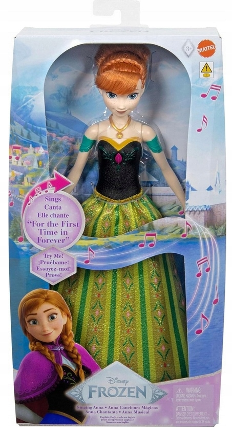 Disney Frozen ANNA Dainuojanti LĖLĖ Dainuojanti „Pirmą kartą“ 3+ vaikai