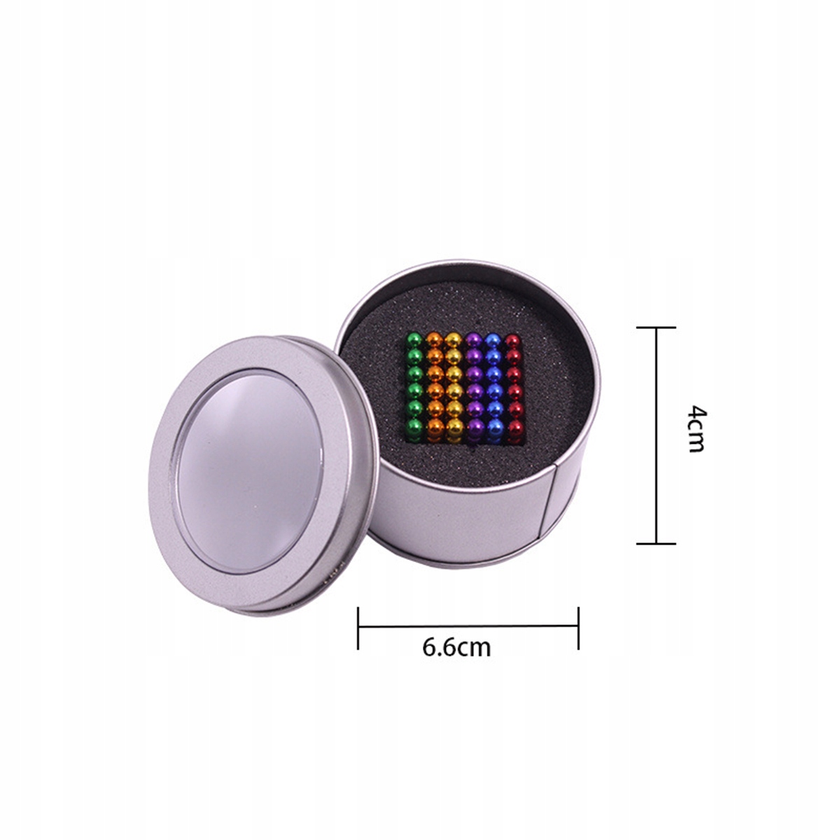 Magnetiniai rutuliai 216vnt 5mm vaivorykštė