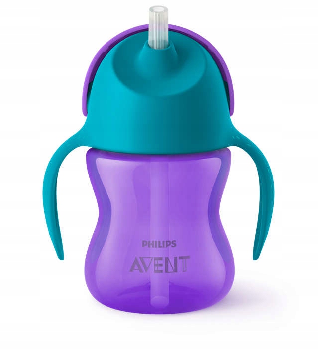 Philips Avent puodelis neperlaš su šiaudeliu 200ml 9m+