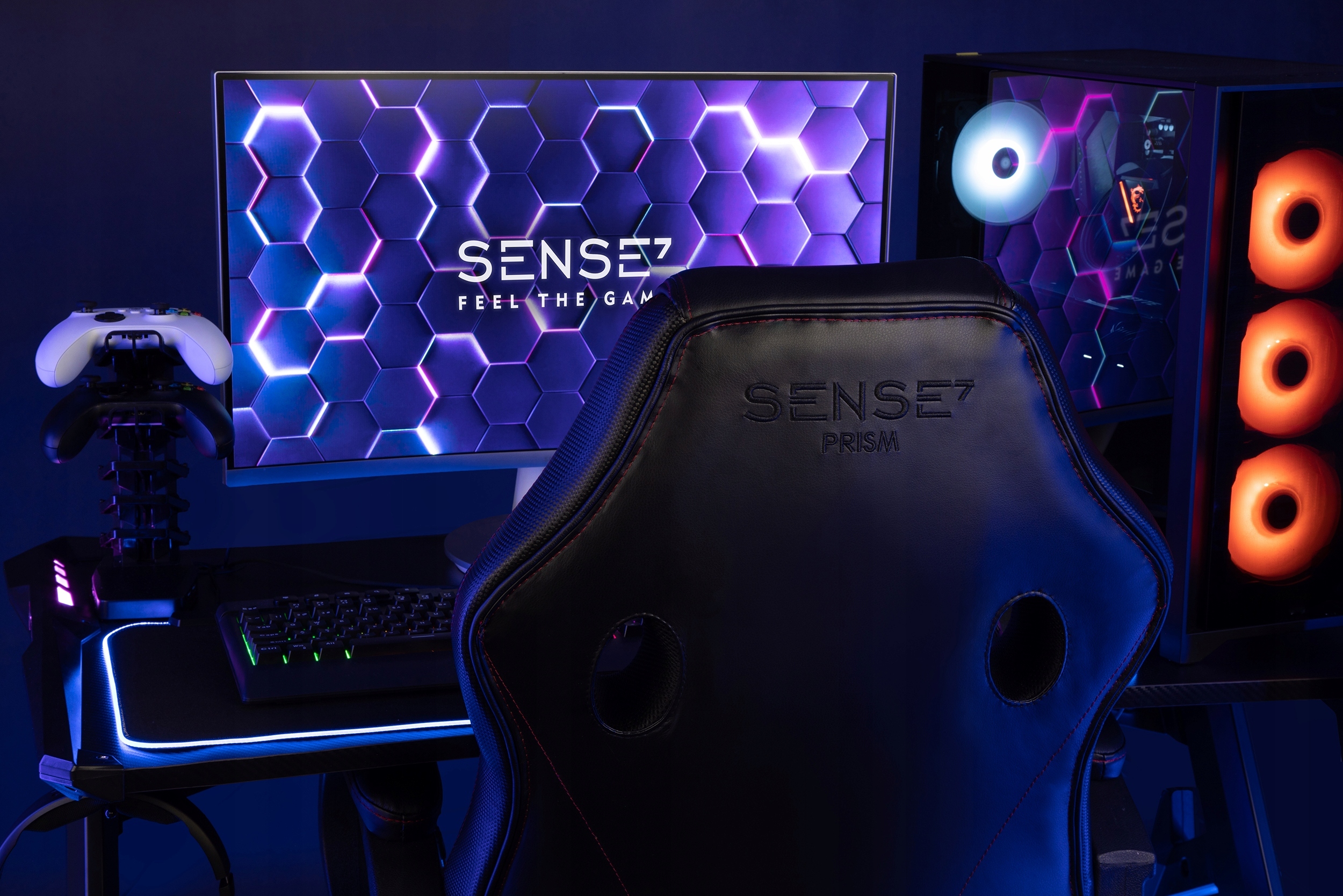 Žaidimų biuro kėdė, medžiaga, besisukanti biuro kėdė - Prism Sense7
