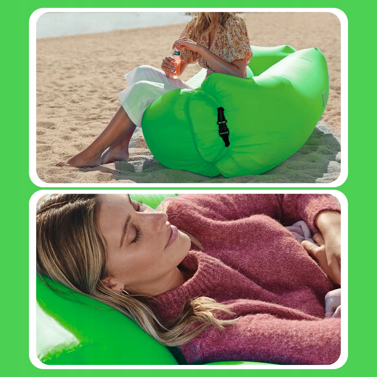 ČIUŽINIS KĖDĖLIS PRIPUČIAMA SULANKSTAMA SOFA LAZY BAG AIR FOR BEACH XXL foteliu