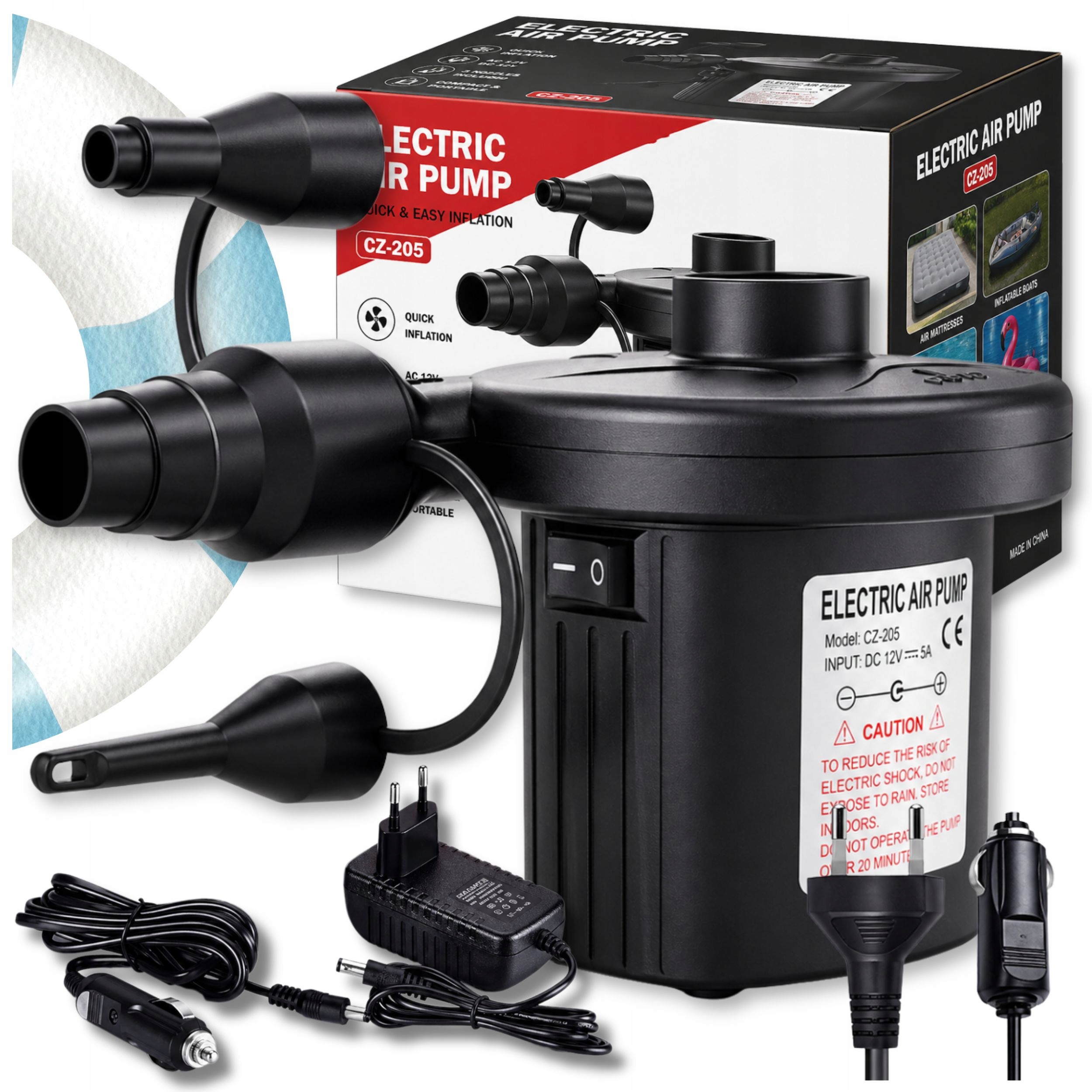 GALINGAS ELEKTRINIS SIURBLYS BASEINŲ PRIPUČIAMOJO ČIUŽINIO 12V 230V GALAI