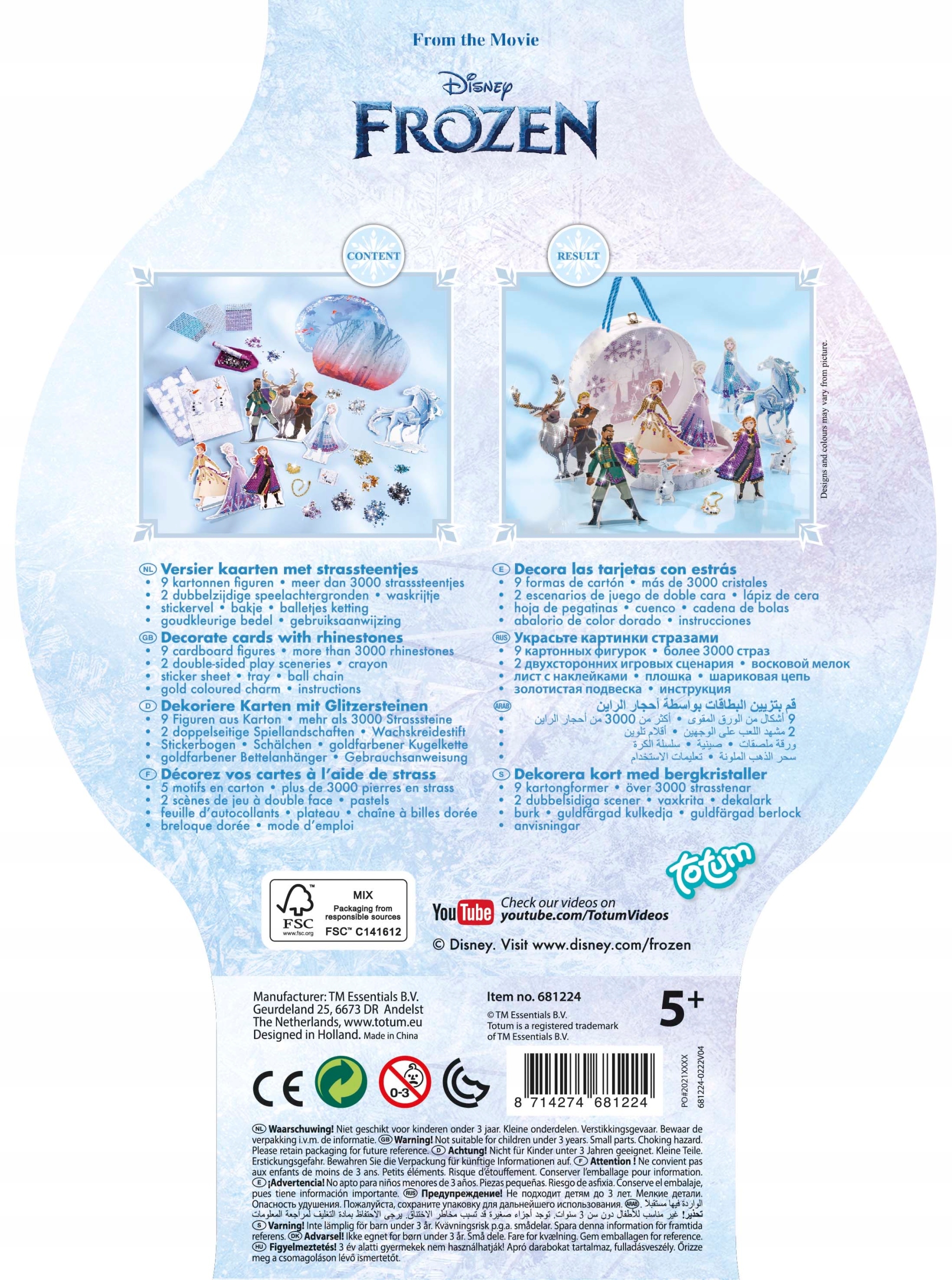 Totum Frozen deimantine mozaika, kūrybos rinkinys