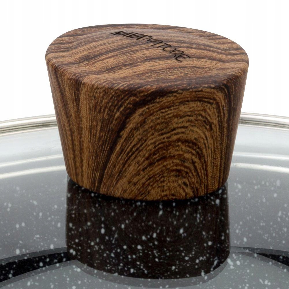 Puodas su stikliniu dangteliu NAVA granitinis NATURE 18 cm, 1,6L