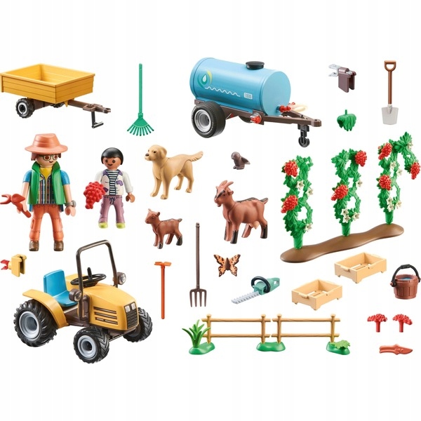 PLAYMOBIL 71442 Country Blocks Traktorius su priekaba ir vandens baku