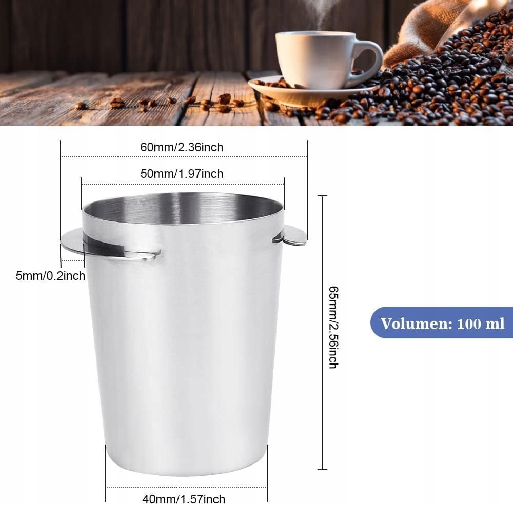TAURĖLIS 51MM KAVOS DALYTUVAS BARISTA ESPRESSO MATAVIMAS PLIENAS ATVARUS
