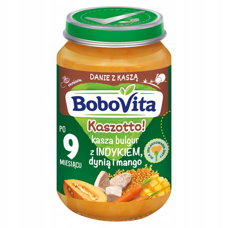 Bobovita kašotto su kalakutu dinija ir mango