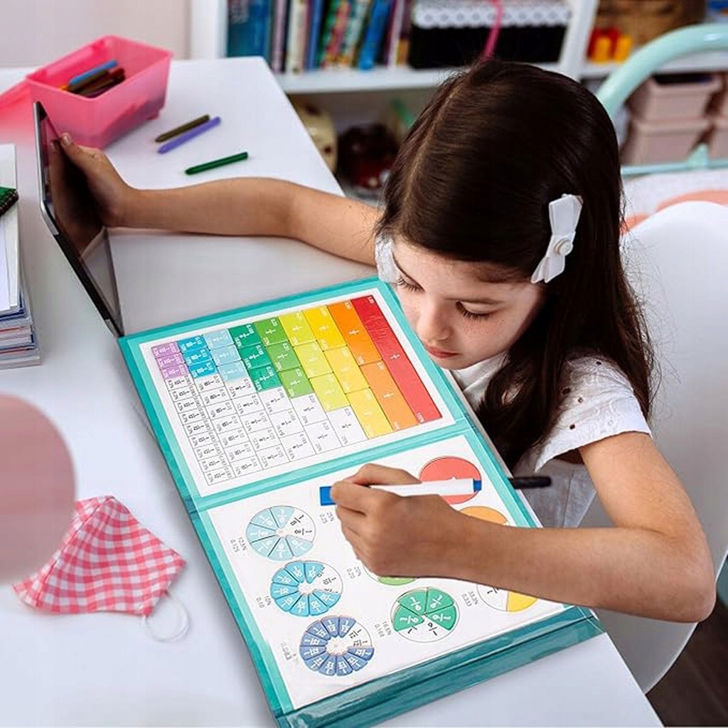 Magnetinė edukaccinė lenta trupmenoms ir matematikai