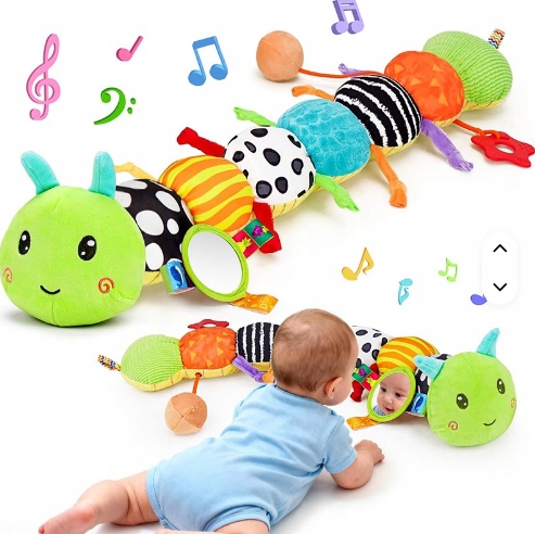 Kidino muzikalus plūšinis juslinis žaislas kūdikiams