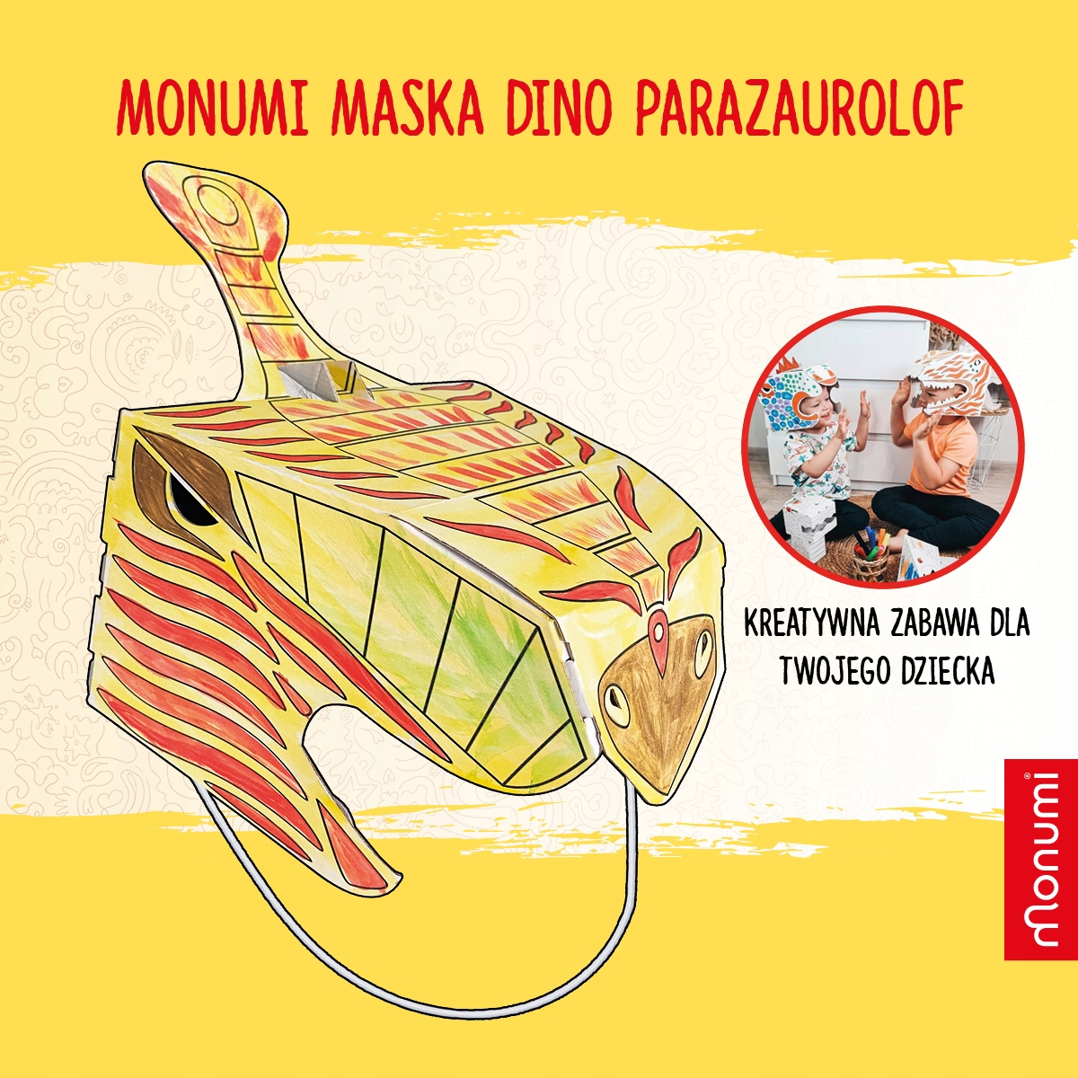 3D Parasaurolophus dinozaurų kaukė