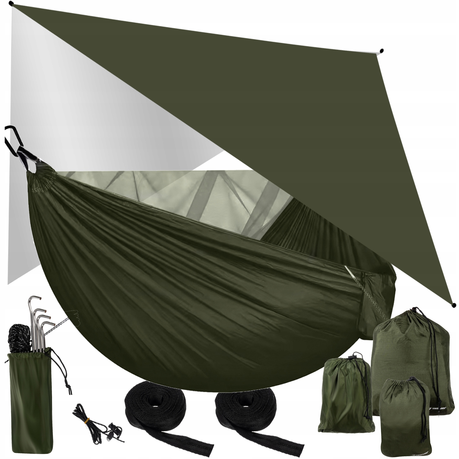 Hamakas be strypo Trizand green 250 kg 280 x 140