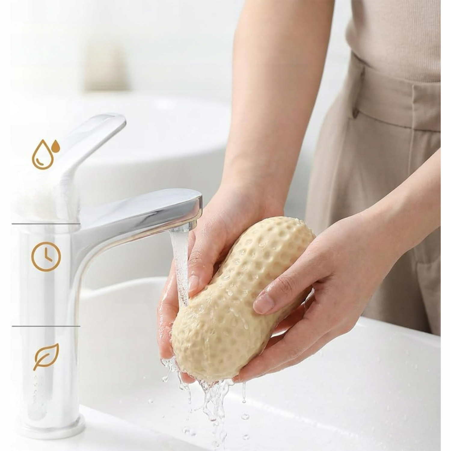 ANTISTRESINIS ŽEMĖS RIEŠUTŲ SQUISHY SQUEEZING TPR-ATpalaiduojantis žaislas