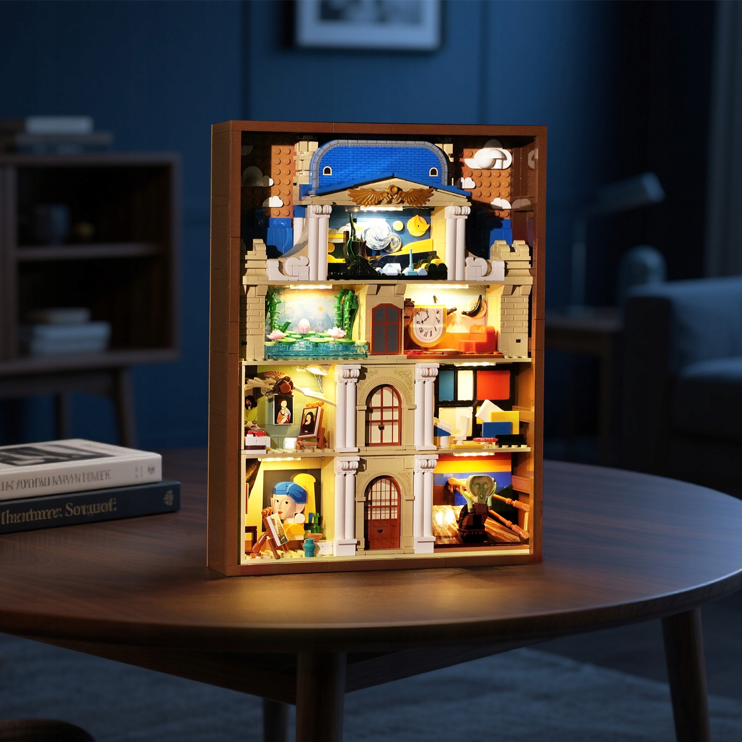 KNYGŲ BLOKAI NOOK PUZZLE HOUSE KNYGNYNAS STARRY NIGHT SCREM DOVANA 7 viename