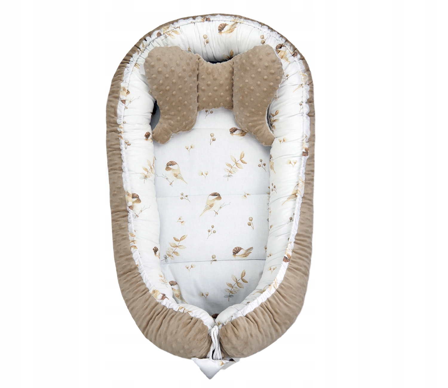BABY COCOON NEST WRAPPLE + DRUGELIŲ PAGALVĖ - MINKY COTTON