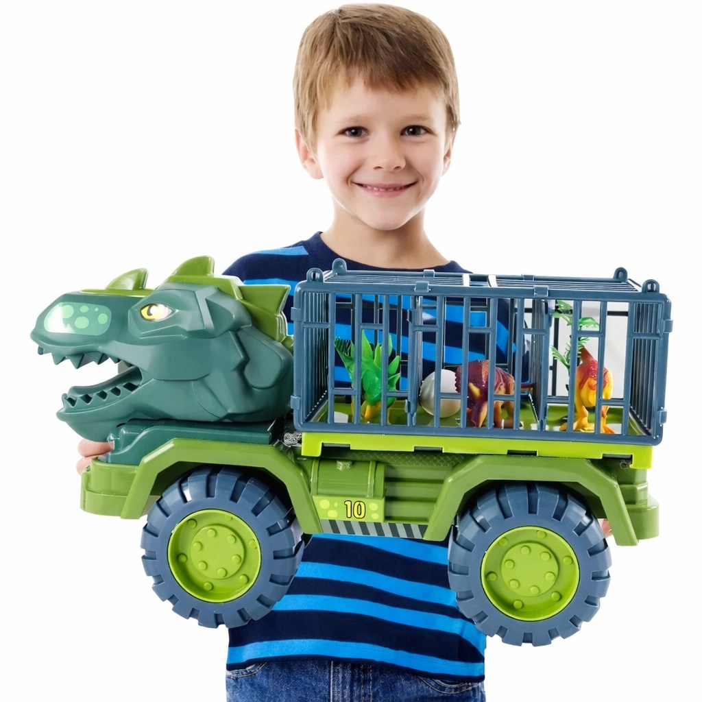 MALLE sunkvežimis su dinozaurais figurėlės rinkinys
