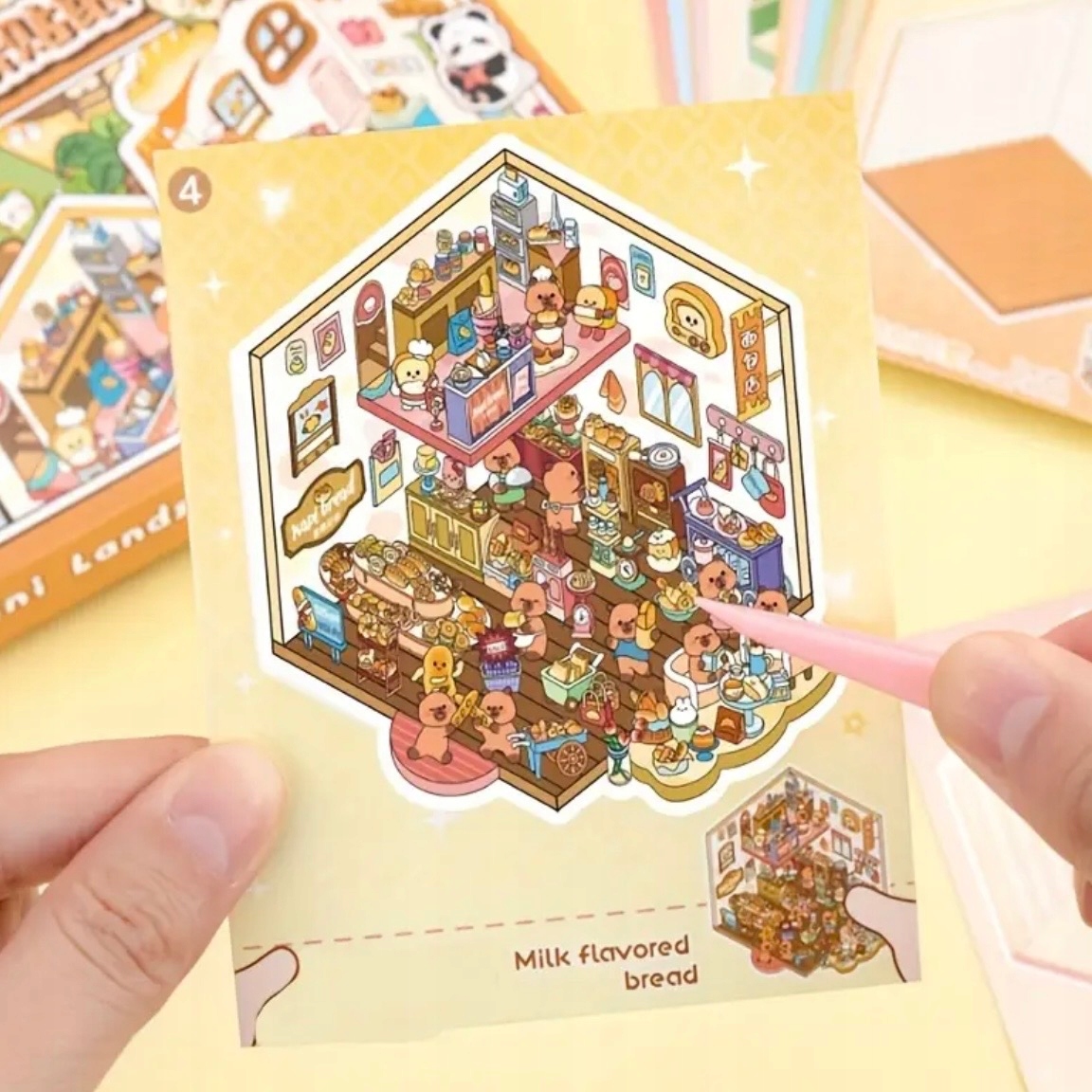 Mini scenos naklejos 20 vnt su magnečiais