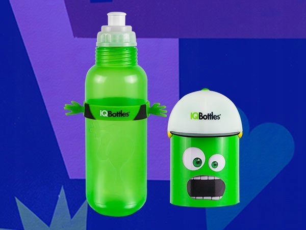 IQBottles butelis 2 in 1, oranžinis-mėlynas