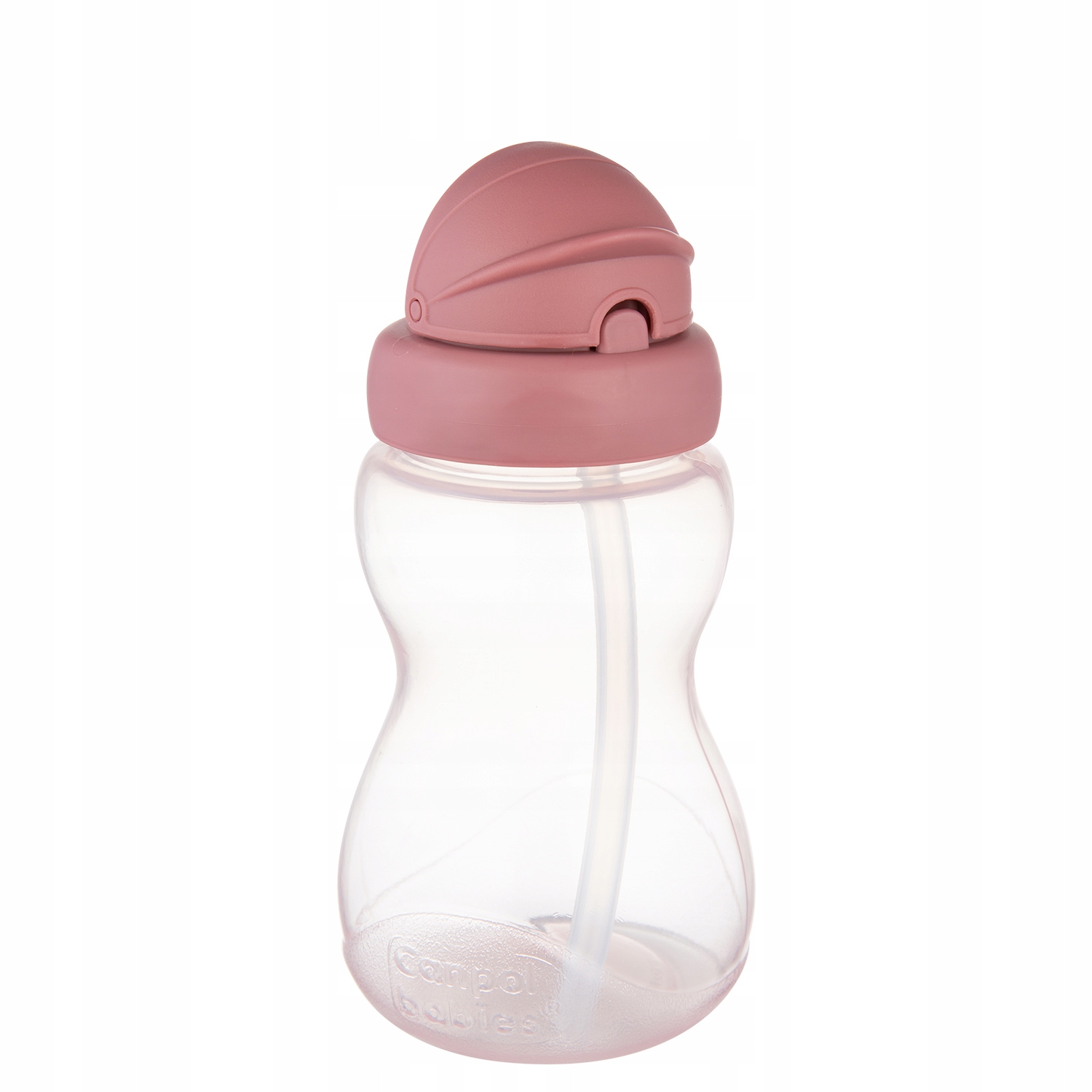 Canpol buteliukas su sulankstomu silikoniniu vamzdeliu, 270 ml, rožinė, vaikams 12m+