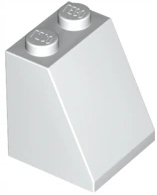 LEGO baltas nuožulnus elementas 2x2x2 5 vnt.