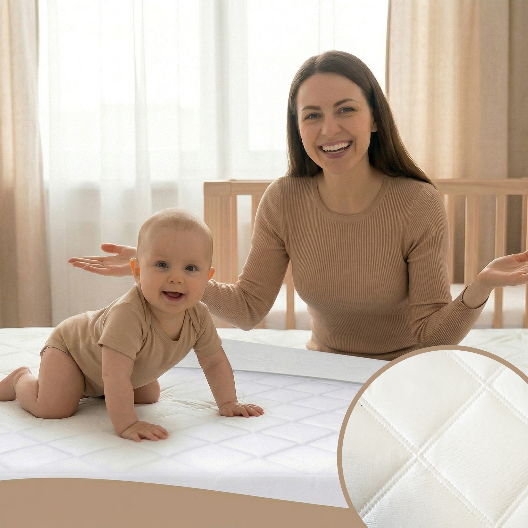 ČIUŽINIS 160x70x10 vaikiškas PUOLAS Oeko-Tex lovai Nuimamas užvalkalas