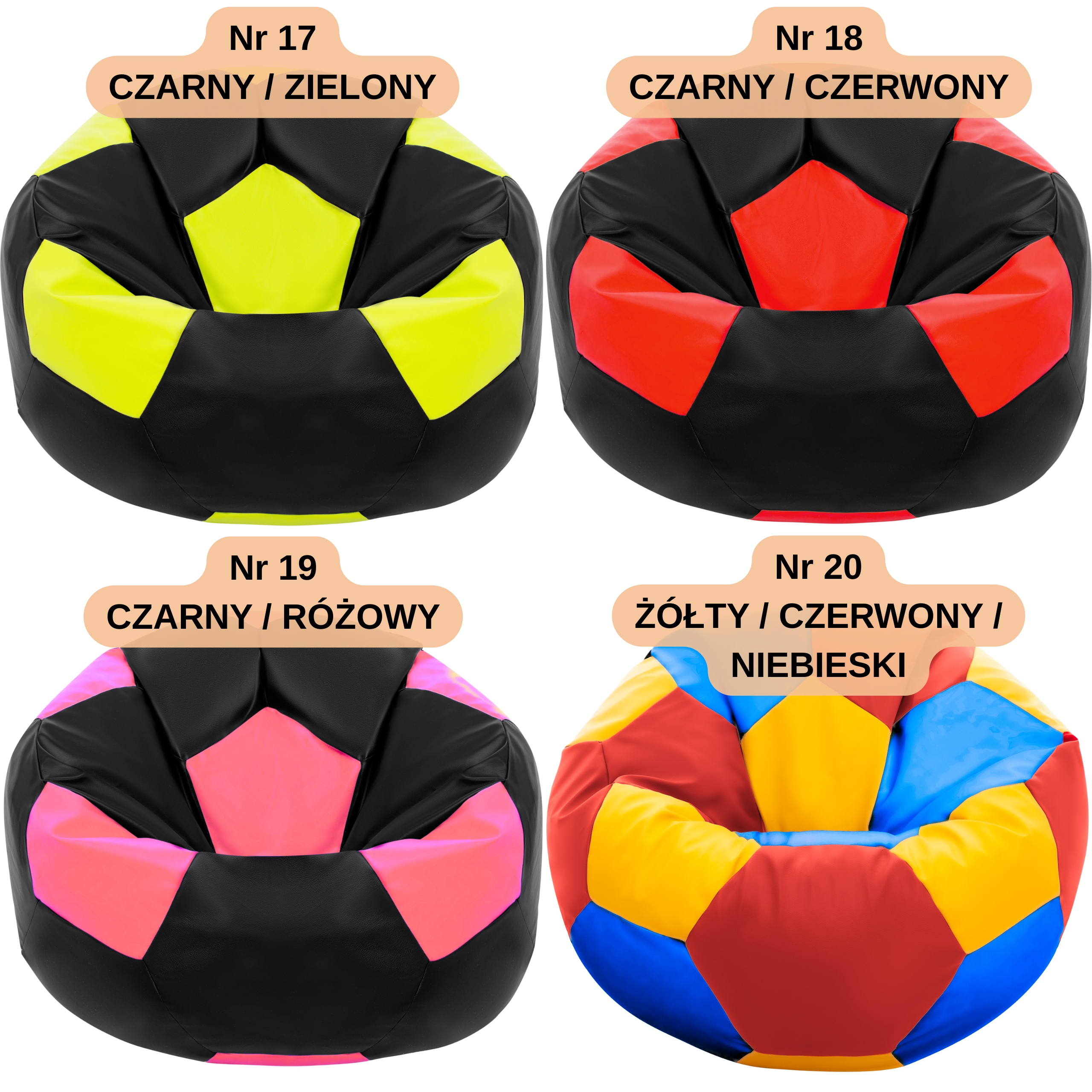 PUFA BALL MEGA BAG SAKO FOTOTELIS PUF FUTBOLO FAIRŲ SĖDYNĖ DAUG SPALVŲ