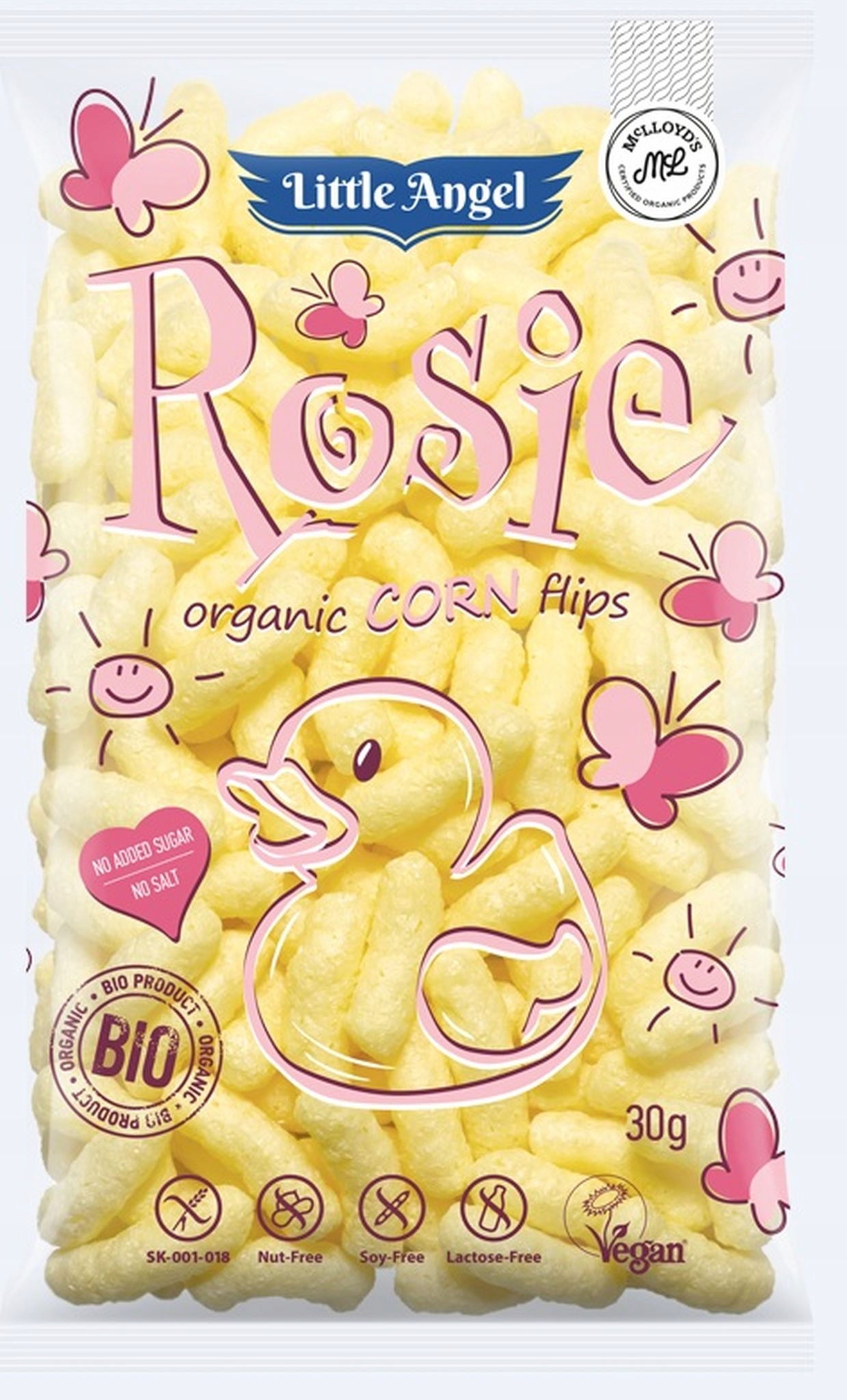 Little Angel traškios kukurūzų batonėliai 10x30 g, nuo 7 mėn.