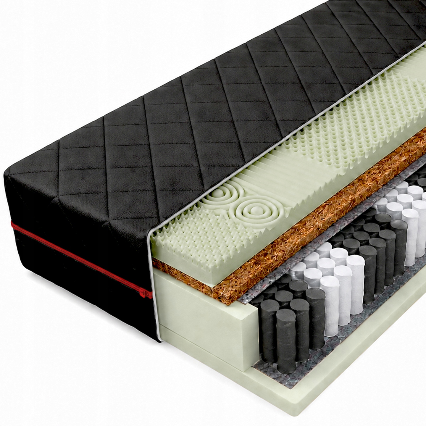 Kišeninis čiužinys 160x200 PRESTIGE COCONUT išskirtinis MASAŽAS 24cm H3/H4